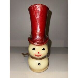Vintage Gurley candle 8” Snow Man Christmas  Frosty Wax Snowman sealed unused